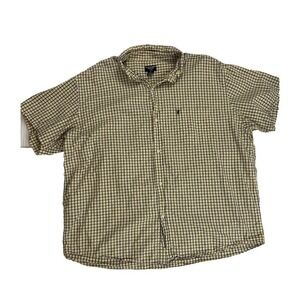 Polo Ralph Lauren Men's XXL Tan Plaid Short Sleeve Button Down Shirt Classic Fit